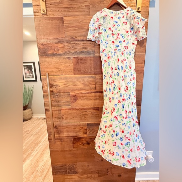 Polo Ralph Lauren Nimes Crepe Mulbery SILK Floral Maxi Dress - Picture 5 of 13